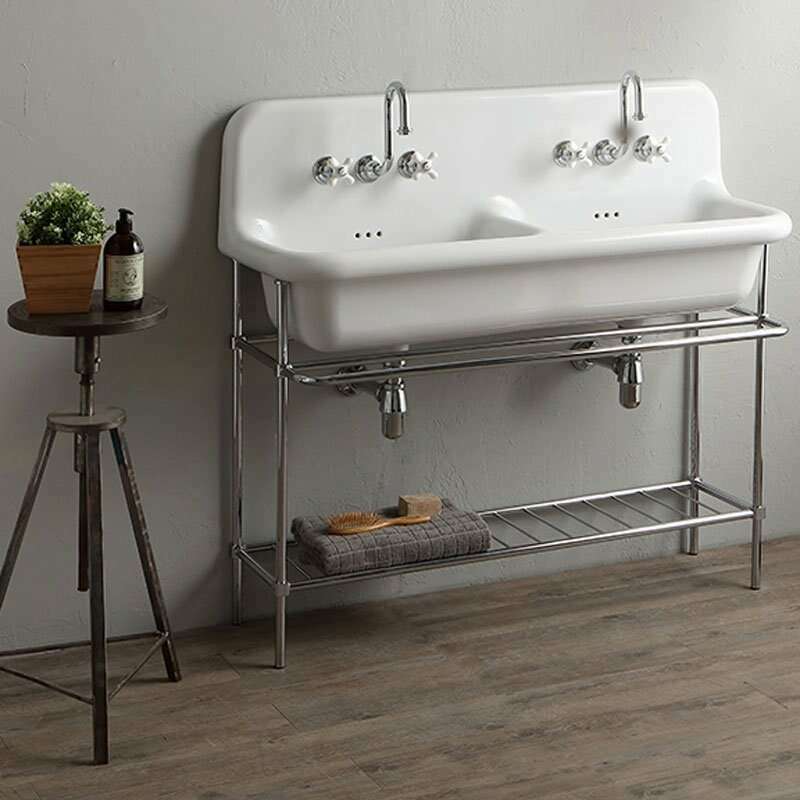 Pied métallique pour lavabo 120 cm - True Colors - Chromé