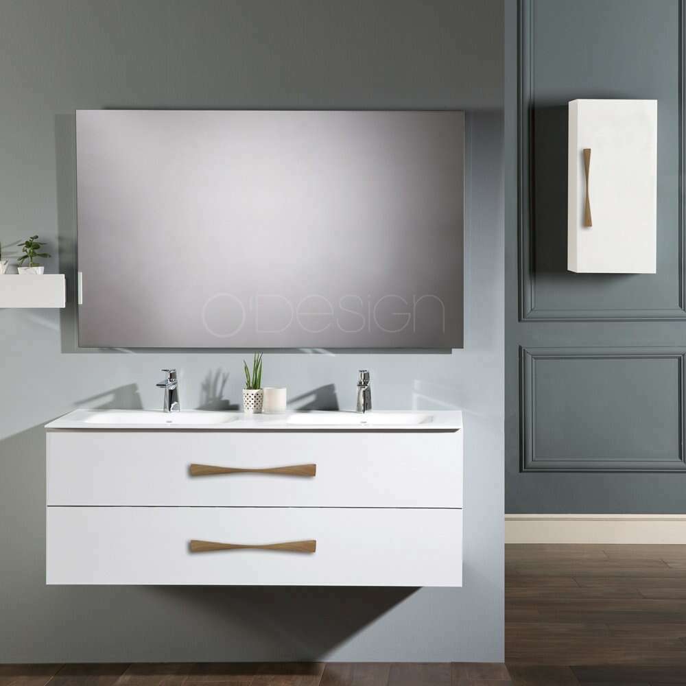 Meuble suspendu blanc 120 cm - Belem