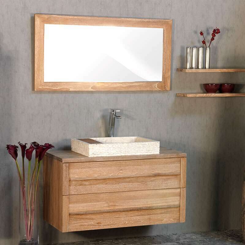 Miroir 120 en Teck blanchi - Casance