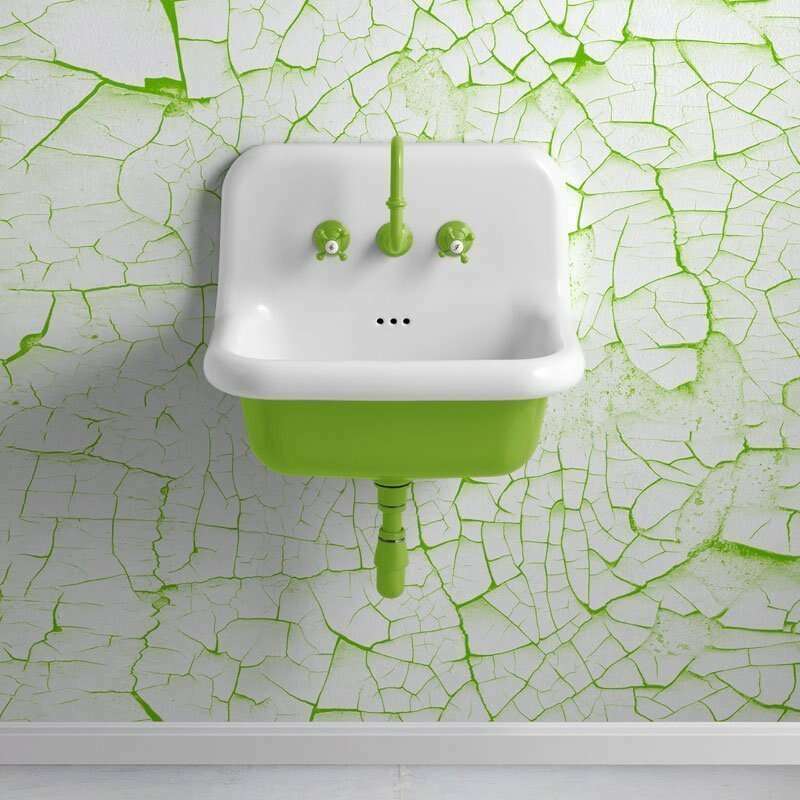 Lavabo en céramique émaillée 60 cm - True Colors - Vert