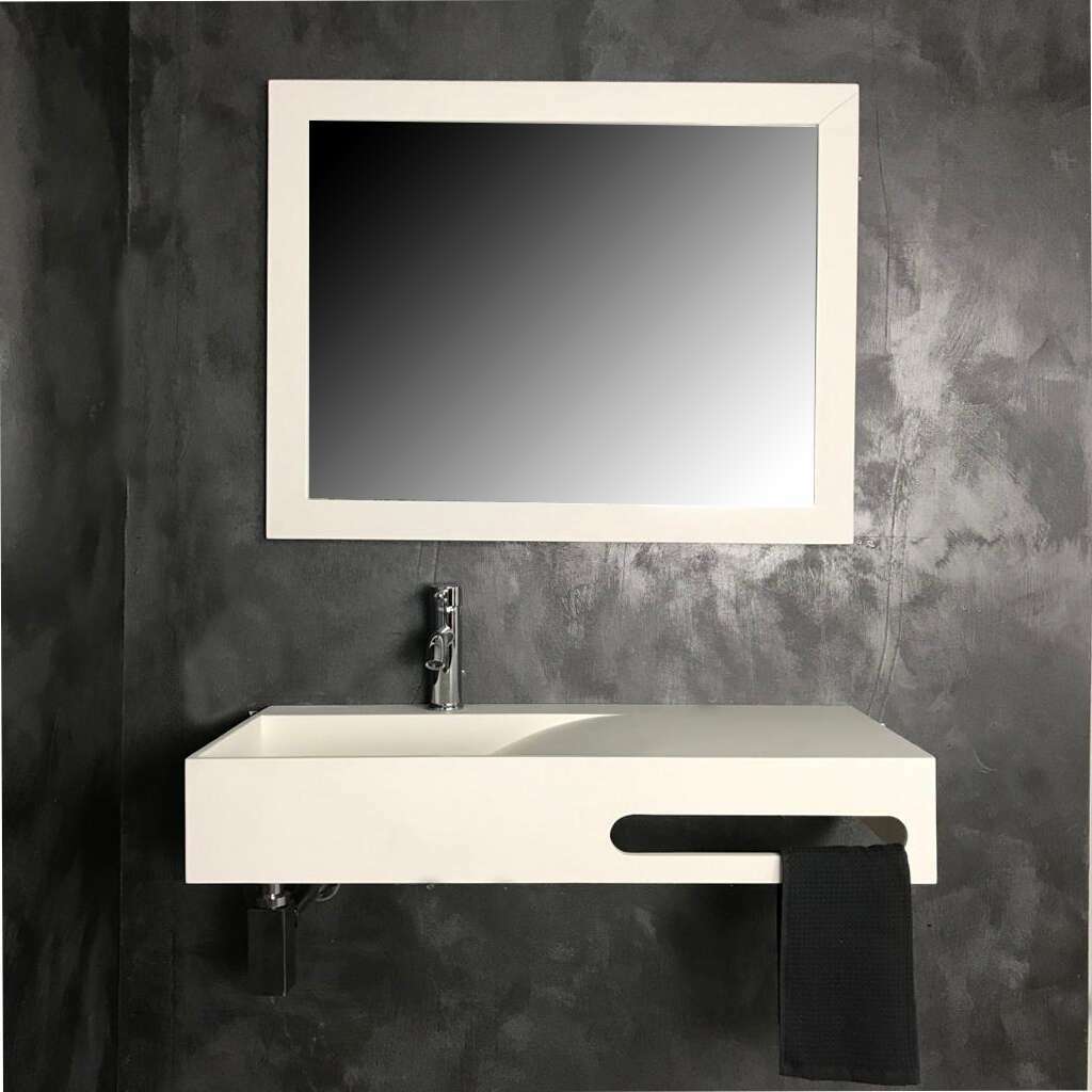 Vasque suspendue 90 cm en Solid surface - Granada