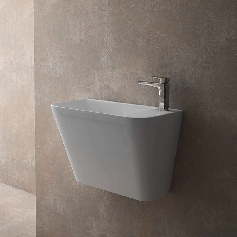 Vasque suspendue rectangulaire 50 cm en céramique - Prima