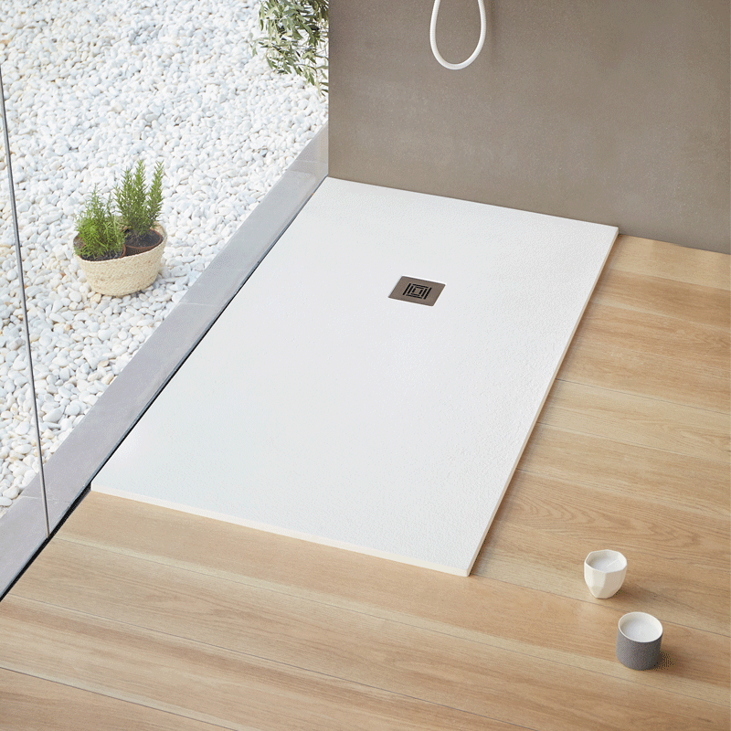 Receveur de douche 170 x 80 cm, Blanc, extra plat - LOGIC