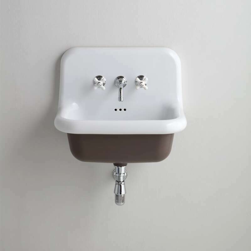 Lavabo école en céramique 60 cm - True Colors - Marron